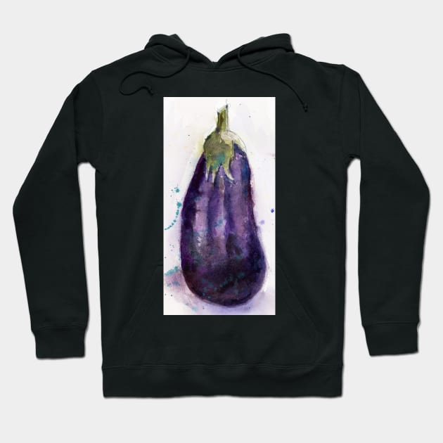 Eggplant - Home Decor - Kitchen Hoodie by dfrdesign